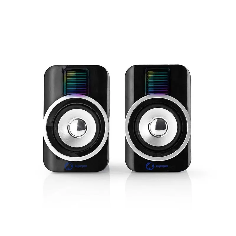Nedis Gaming Högtalare 15W - Svart/Silver