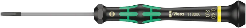 Wera 2035 Screwdriver for slotted screws for electronic applications. 0.40 x 2.0 mm