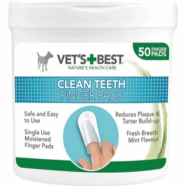 Vet’s Best Clean Teeth Finger Pads 50-pack