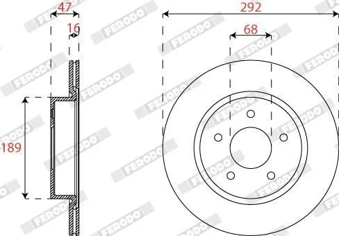 Bromsskiva FERODO DDF2786C