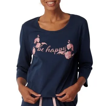 Triumph Lounge Me Cotton Top Mörkblå bomull 36 Dam