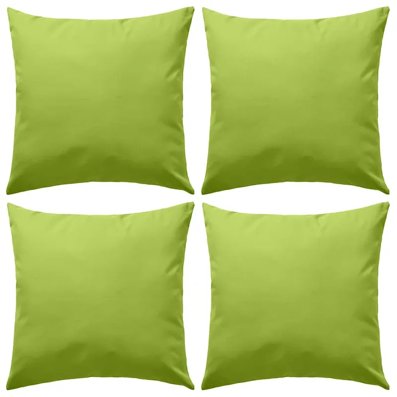 vidaXL Prydnadskuddar för trädgården 4 st 45×45 cm äppelgrön