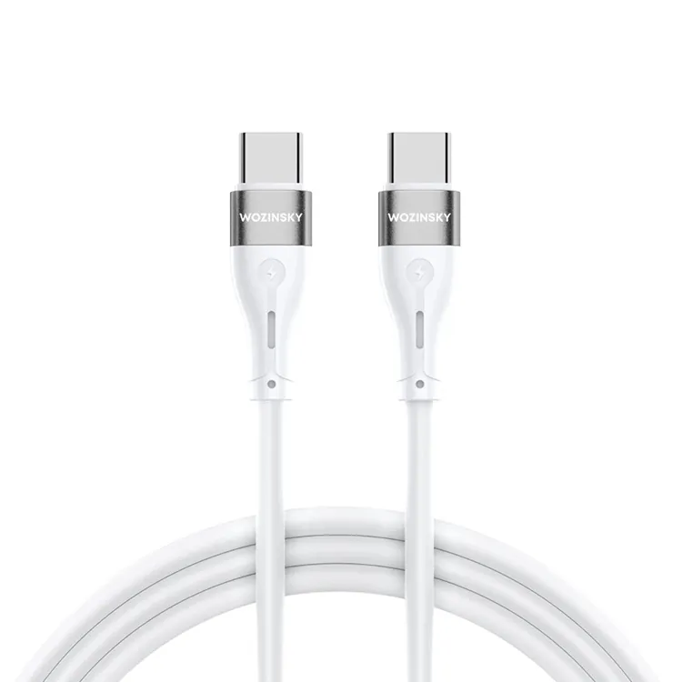 Wozinsky USB-C till USB-C kabel PD 65W 2m – Vit