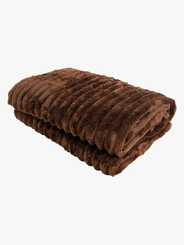 KMCarpets Stripe Pläd 130×170, Brun