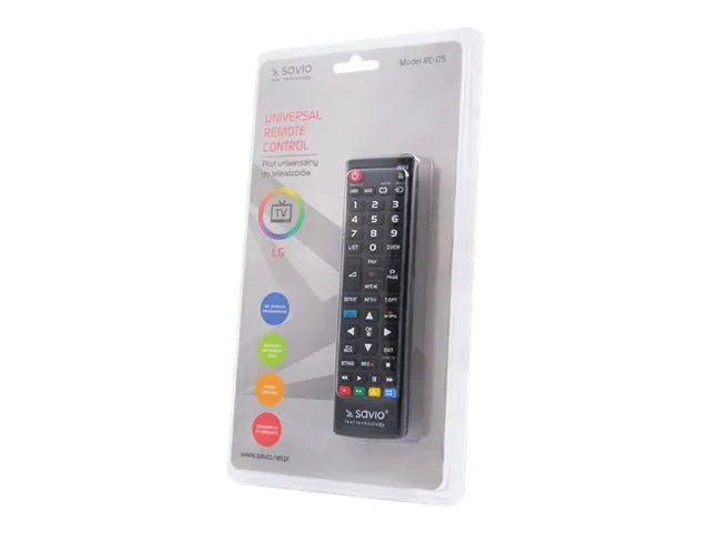 Savio RC-05 universal remote control for LG TV’s - black