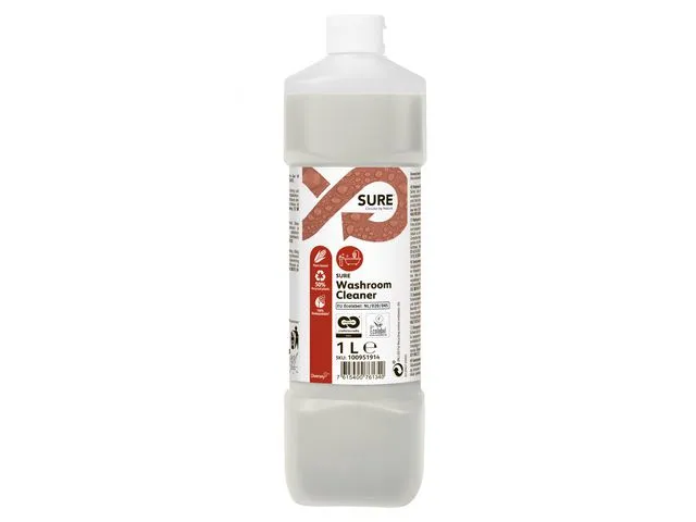 Sanitetsrengöring SURE Washroom Cleaner – 1L pH=12 oparfymerad