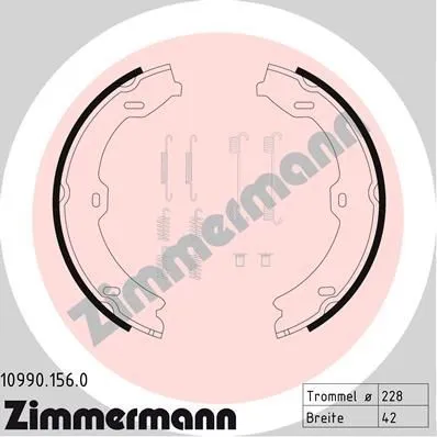 Handbromsbackar ZIMMERMANN 10990.156.0