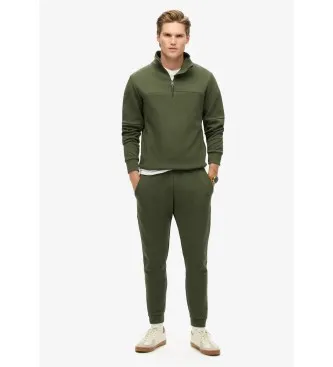 Superdry för män. M7011308A Tech joggingbyxa med avsmalnande ben grön (M), Casual, Bomull