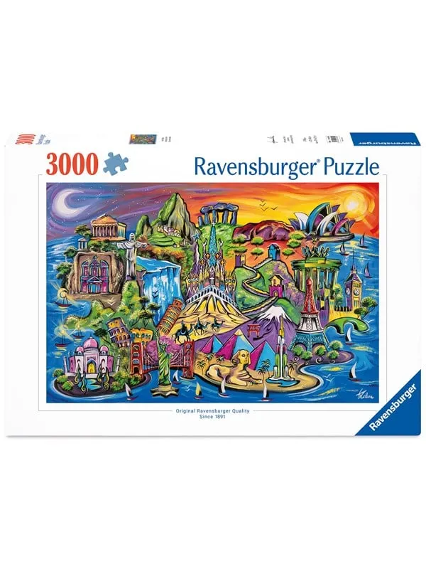 Ravensburger Pussel - Sevärdheternas ö 3000 bitar