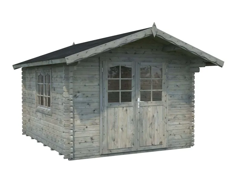 Palmako Sally Stuga 10,8 m²/inv. 10,2 , grå impregnerad