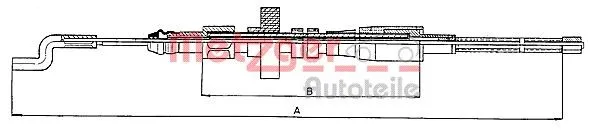 Handbromsvajer METZGER 10.7391