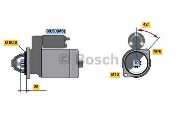 Startmotor BOSCH 0 986 020 360