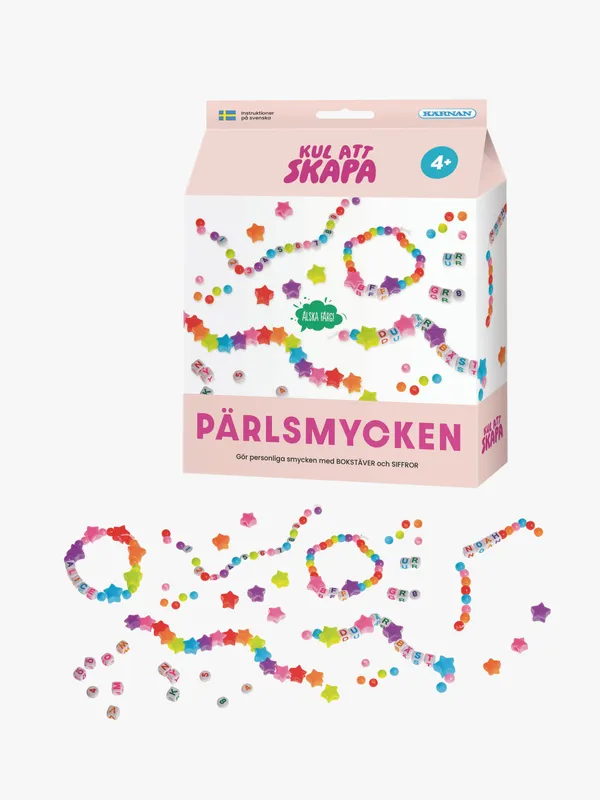 Kärnan Kul Att Skapa Pysselset Pärlsmycken Med Bokstäver Och Siffror