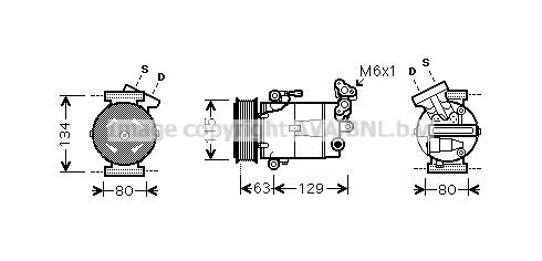 AC-kompressor PRASCO RTK384