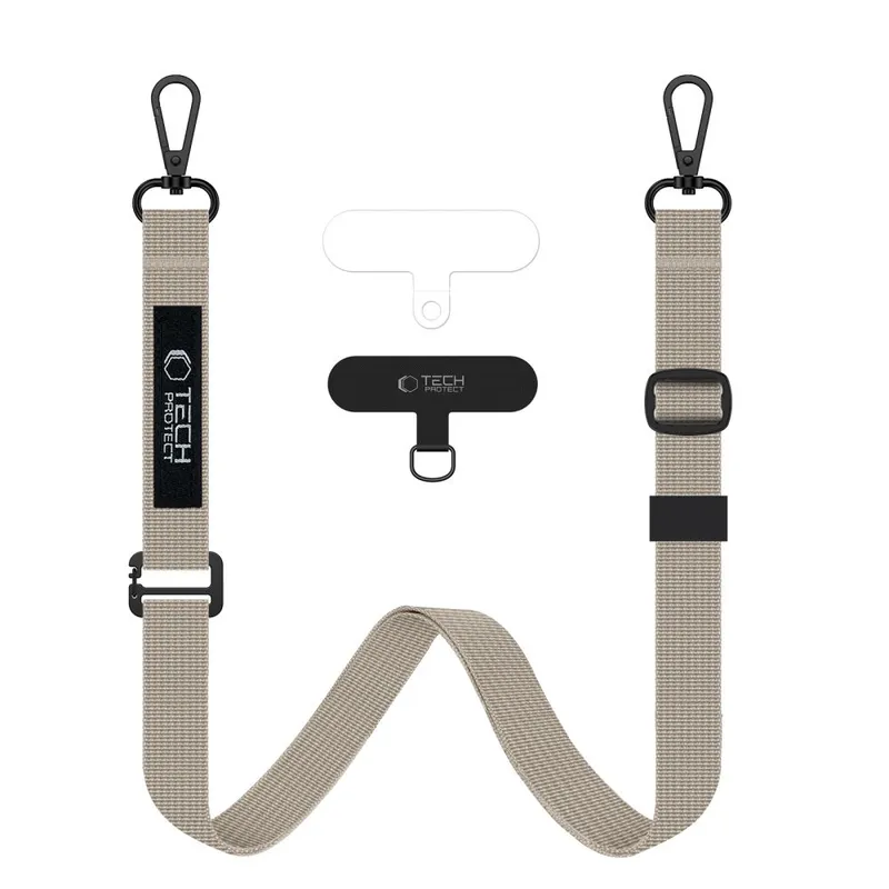 Tech-Protect C65 2-pack telefonrem för crossbody & handled - Beige