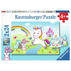 Enhörning Pussel 2x24 bitar Ravensburger