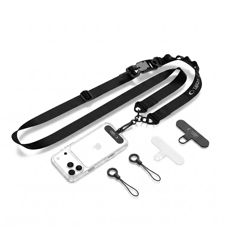 Tech-Protect C9S Rope Crossbody Phone Lanyard - Black