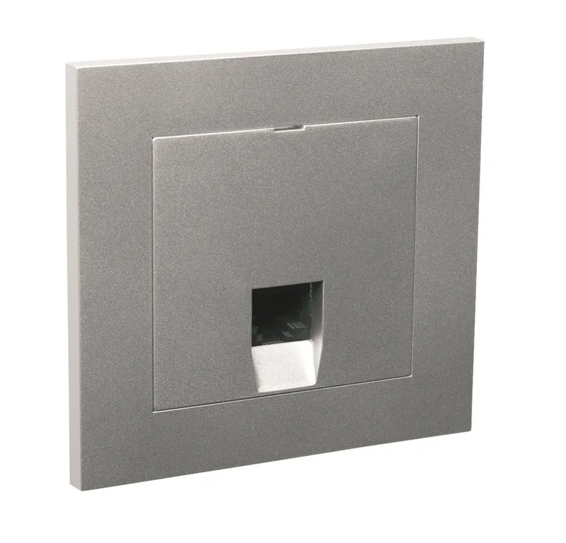 Elko EKO04818 Modularuttag RJ45-uttag, aluminium 1 koppling