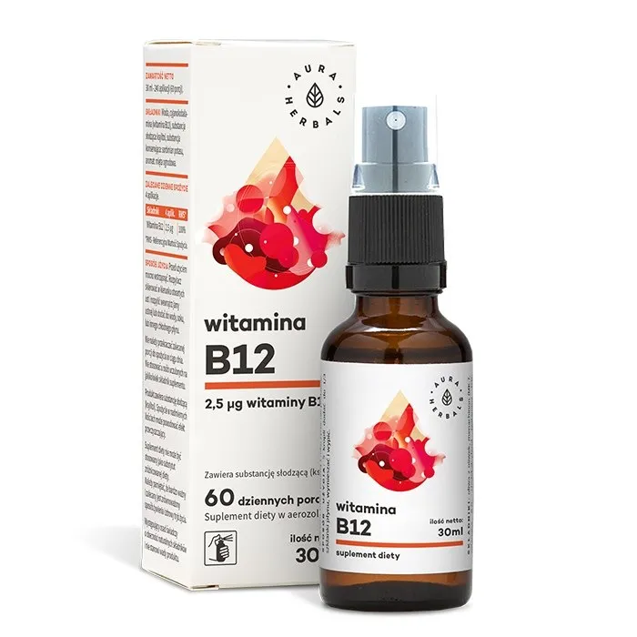 Aura Herbals – Vitamin B12 Forte, Spray, 30 ml