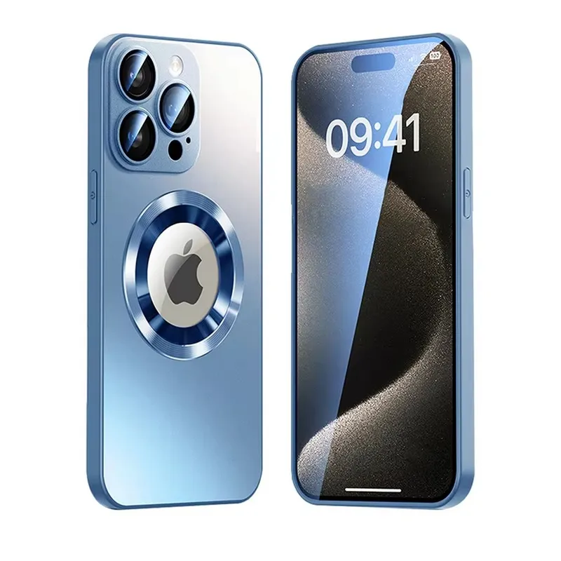 SiGN iPhone 17 Pro Magnetiskt skal med linsskydd och logo view – Blå