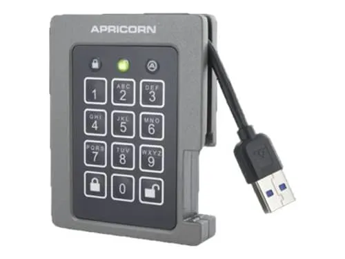 Apricorn Padlock 2tb Ssd Usb-a Svart