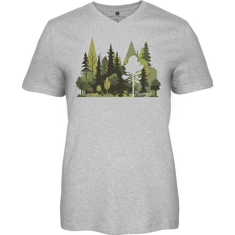 Pinewood Finnveden Recycled Outdoor T-SHIRT W L.Grey Mel Forest