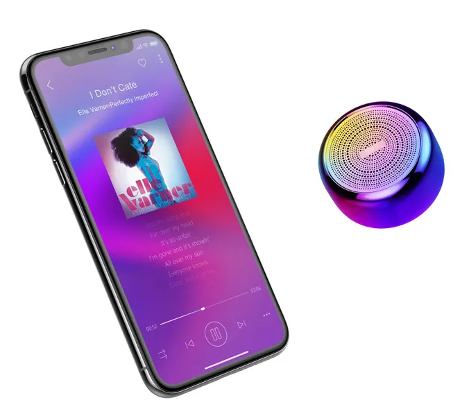 i8 Bluetooth-högtalare i aluminium – Svart