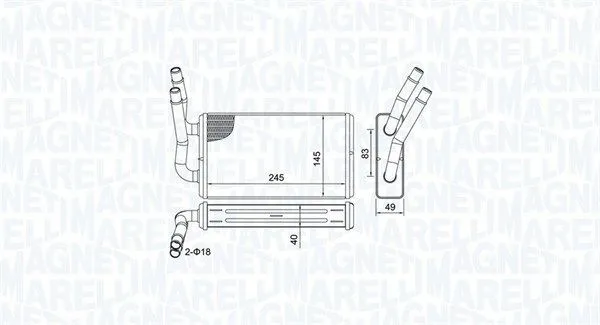 Värmepaket MAGNETI MARELLI 350218450000