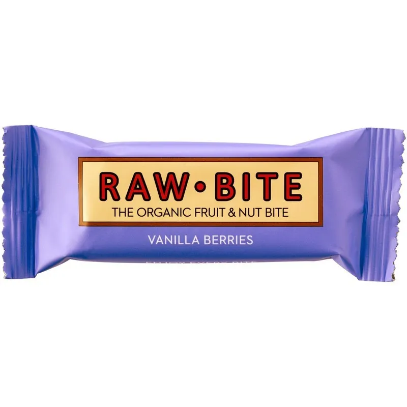 Rawbite Frukt- & Nötbar Vanilla Berries 50 g