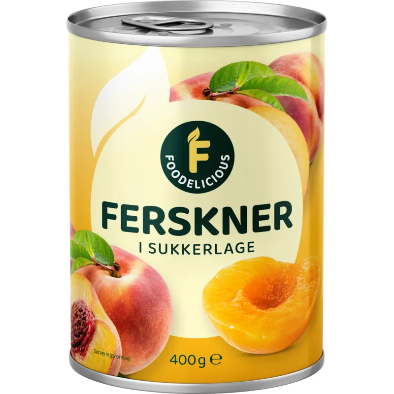 Foodelicious Persikohalvor i Sockerlag 400g