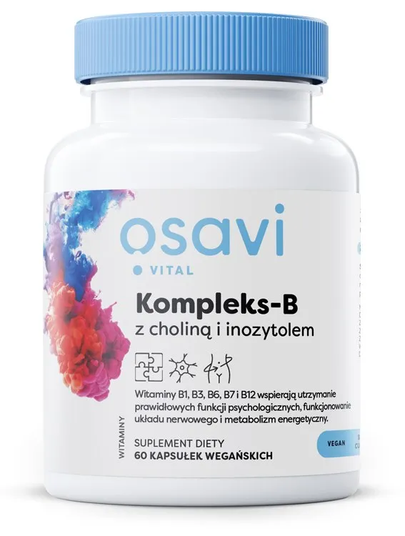 Osavi – B-Komplex med Kolin & Inositol, 60 vegetabiliska kapslar