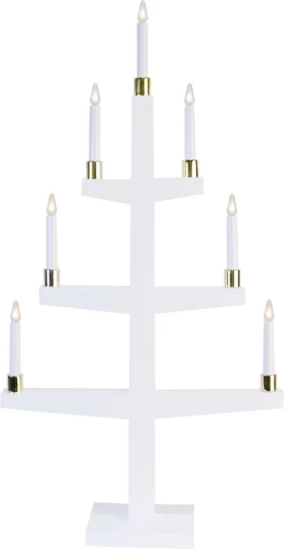 Ljusstake LED Halla Hög Vit