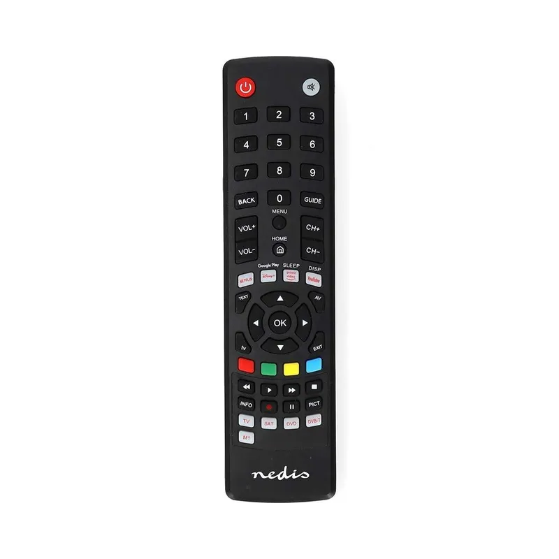 Universalfjärrkontroll | Förprogrammerad | 4 Enheter | Amazon Prime / Disney + Button / Google Play Knapp / Netflix Knapp / Yout