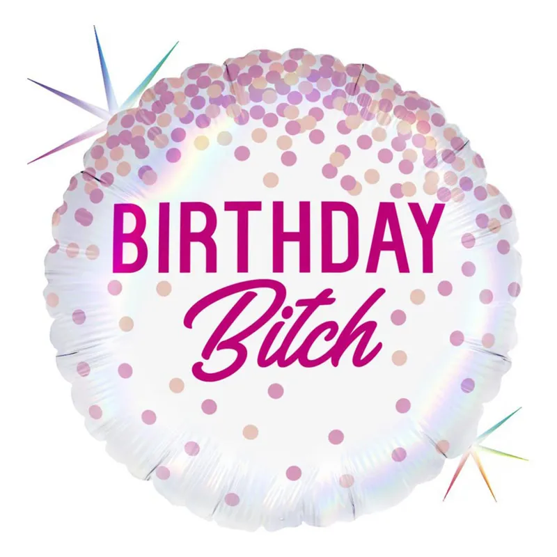 Folieballong Birthday Bitch