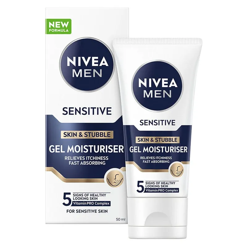 NIVEA Sensitive Skin & Stubble Gel Moisturiser 50 ml