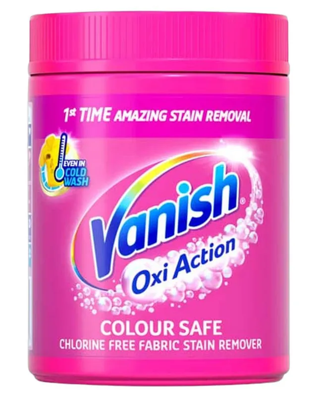 Vanish Oxi Action Powder Fabric Stain Remover, Colour Safe (Pink) 470 g
