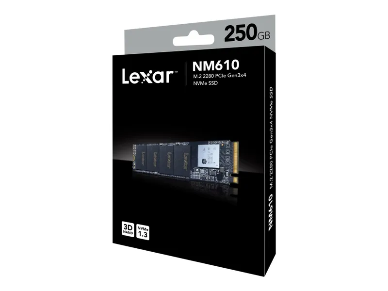 Lexar NM610 – SSD – 250 GB – intern – M.2 2280 – PCIe 3.0 x4 (NVMe)