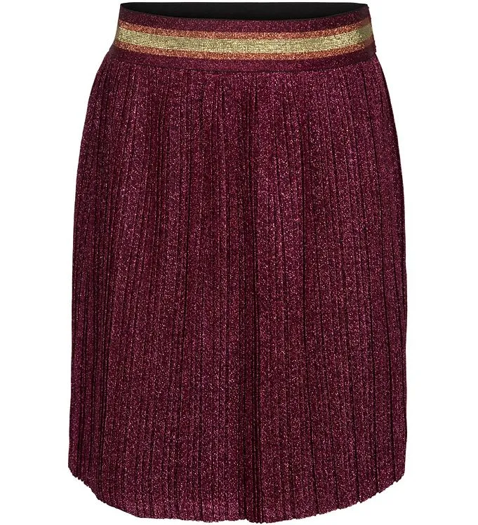 Petit by Sofie Schnoor Kjol – Fiippa – Bordeaux m. Glitter