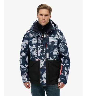 Superdry för män. MS110191A Ultimate Freestyle blå jacka (XL), Casual, Deportivo, Polyester, Snö, Utomhus, Marino