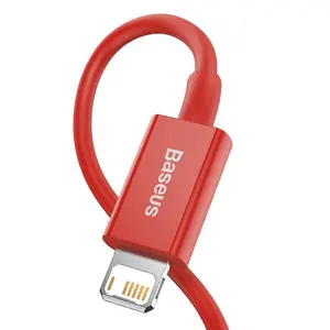 Baseus snabbaddning USB-A till Lightning kabel 1m - Röd