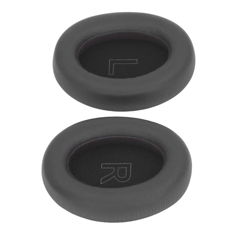 Ersättningsöronkuddar för Anker Soundcore Life Q10 Life 2 NEO Proteinläder Svamp Hörlursöron svart