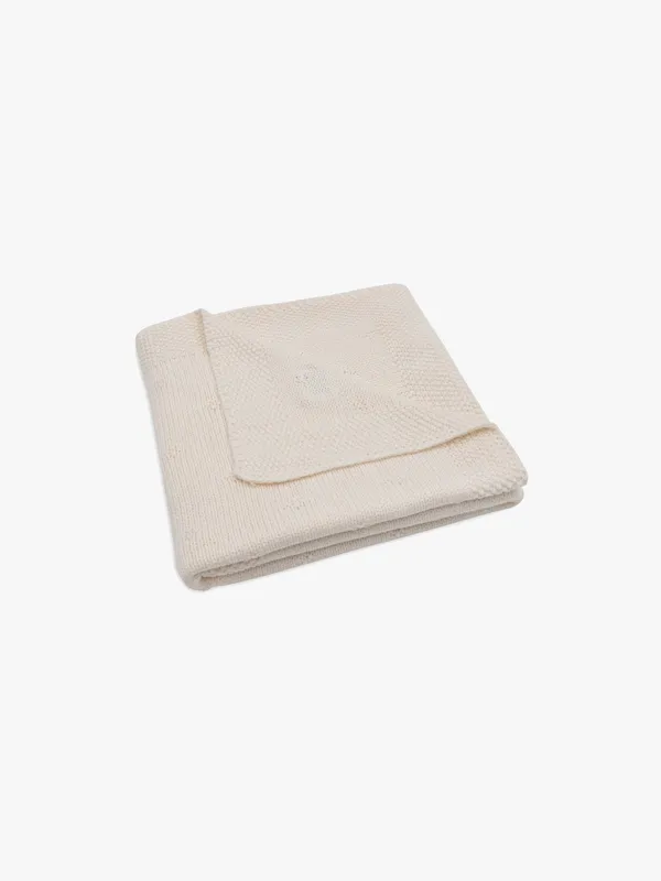 Jollein Stickad Filt Cozy, Ivory