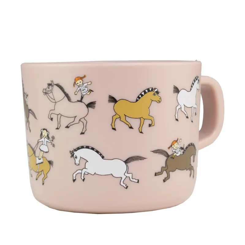 Pippi Cirkus Mugg med Handtag Rosa Rätt Start