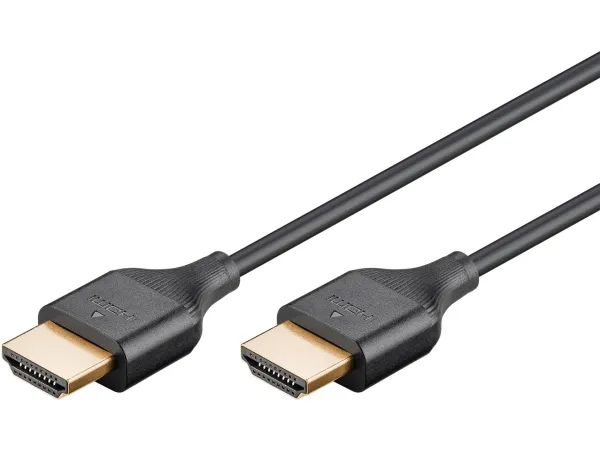Goobay Slim HDMI High Speed-kabel med Ethernet, 4K@60Hz, 0,5m