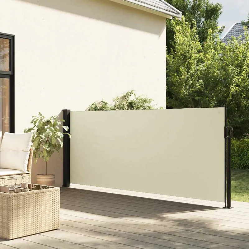 Vidaxl Vikbar Sidomarkis, Krämig, 100X300 Cm