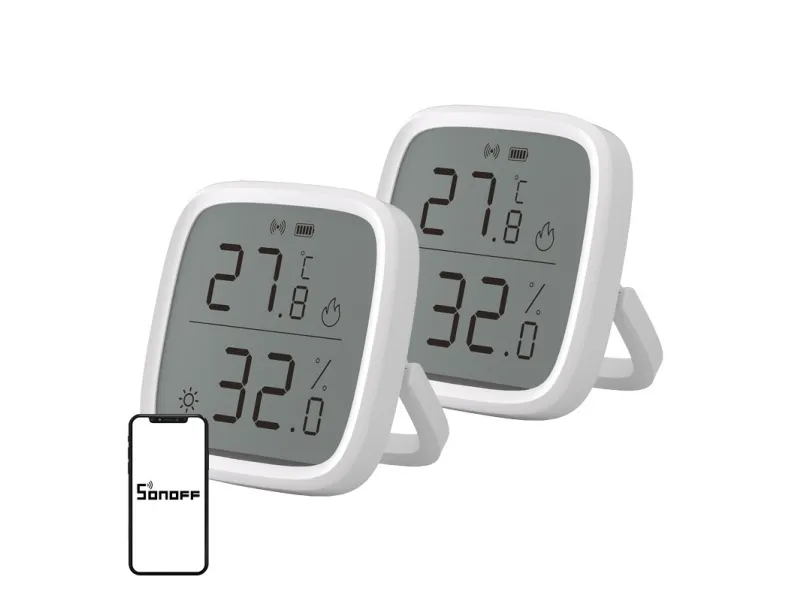 Sonoff SONOFF ZigBee SNZB-02D temperatur- och luftfuktighetssensor, 2-pack