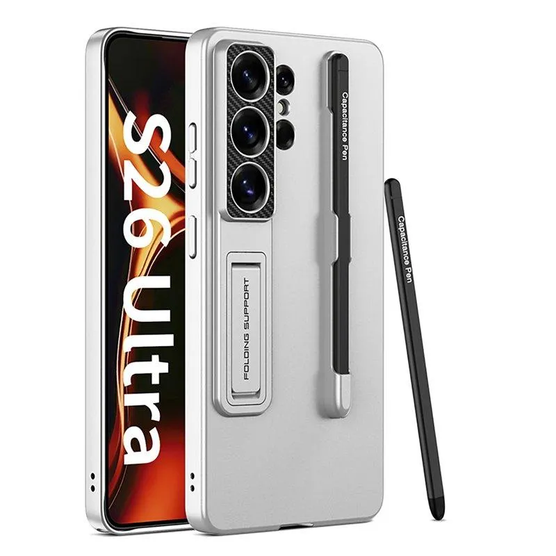 GKK Mobilskal för Samsung Galaxy S26 Ultra Slim Kickstand PC – Silver