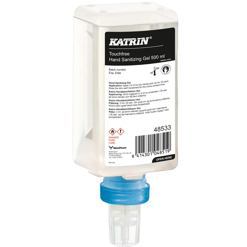 Handdes. KATRIN Touchfree Gel 500ml
