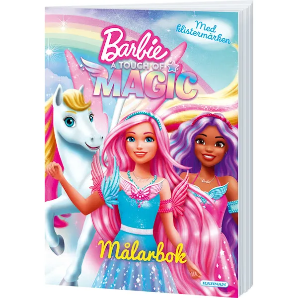 Målarbok Barbie med klistermärken Kärnan