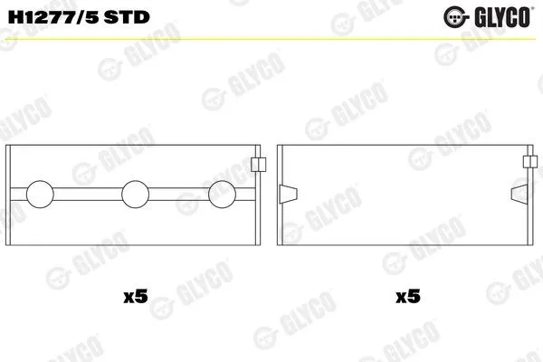 Vevlager GLYCO H1277/5 STD